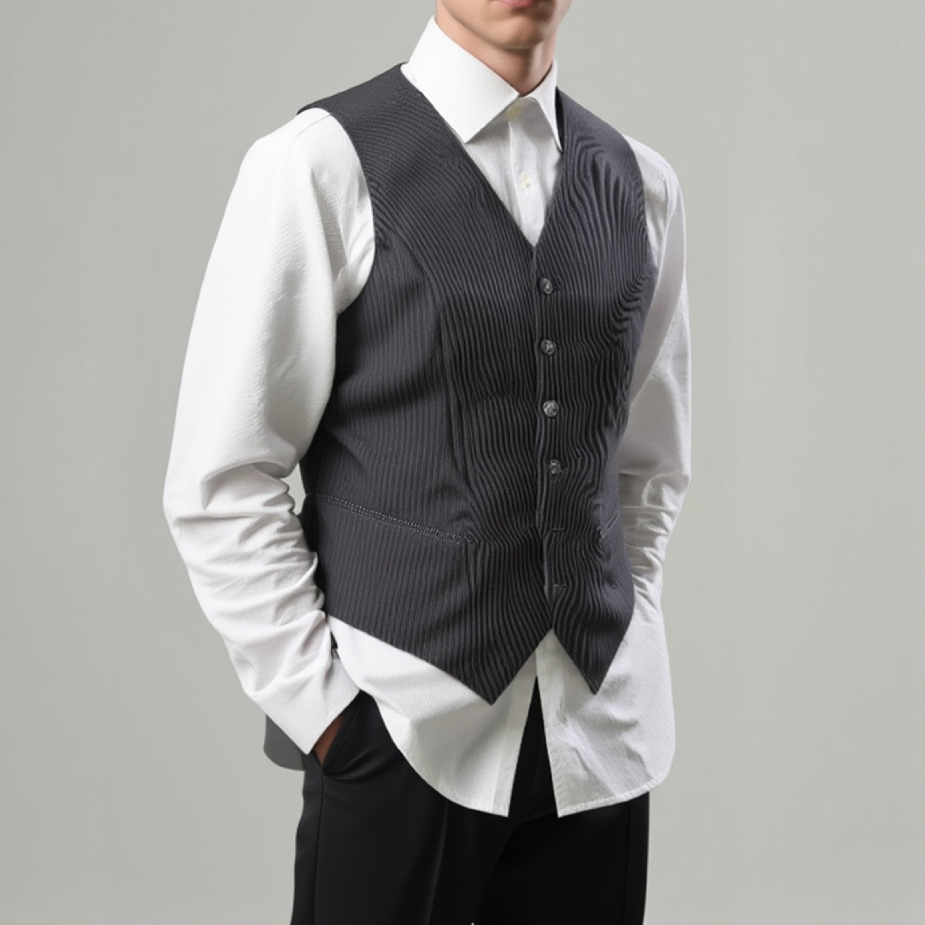 Completo Giacca - Gilette - Pantalone elegante grigio | E. DI SANTO cerimonia