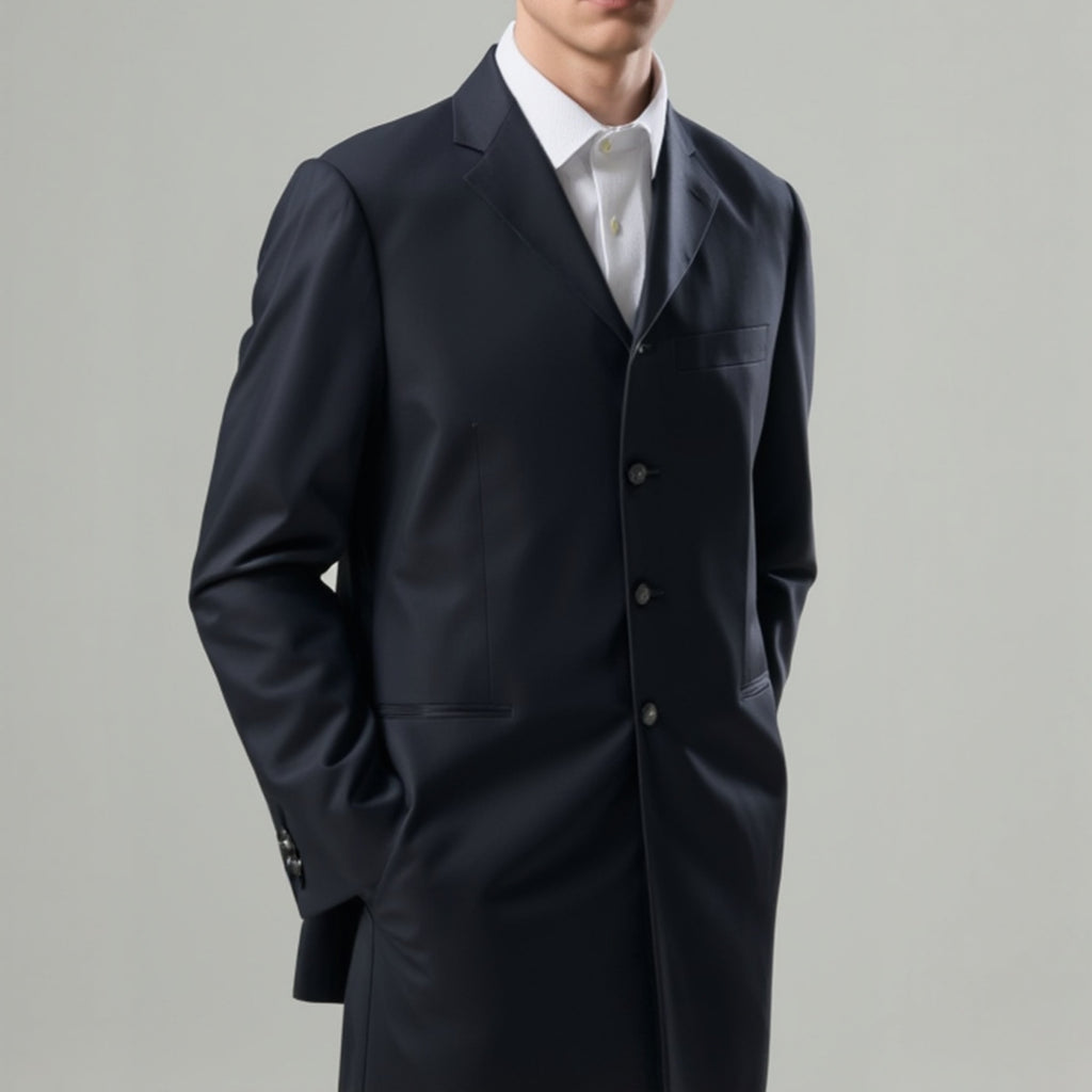 Completo Giacca e Pantalone elegante nero lucido | E. DI SANTO cerimonia