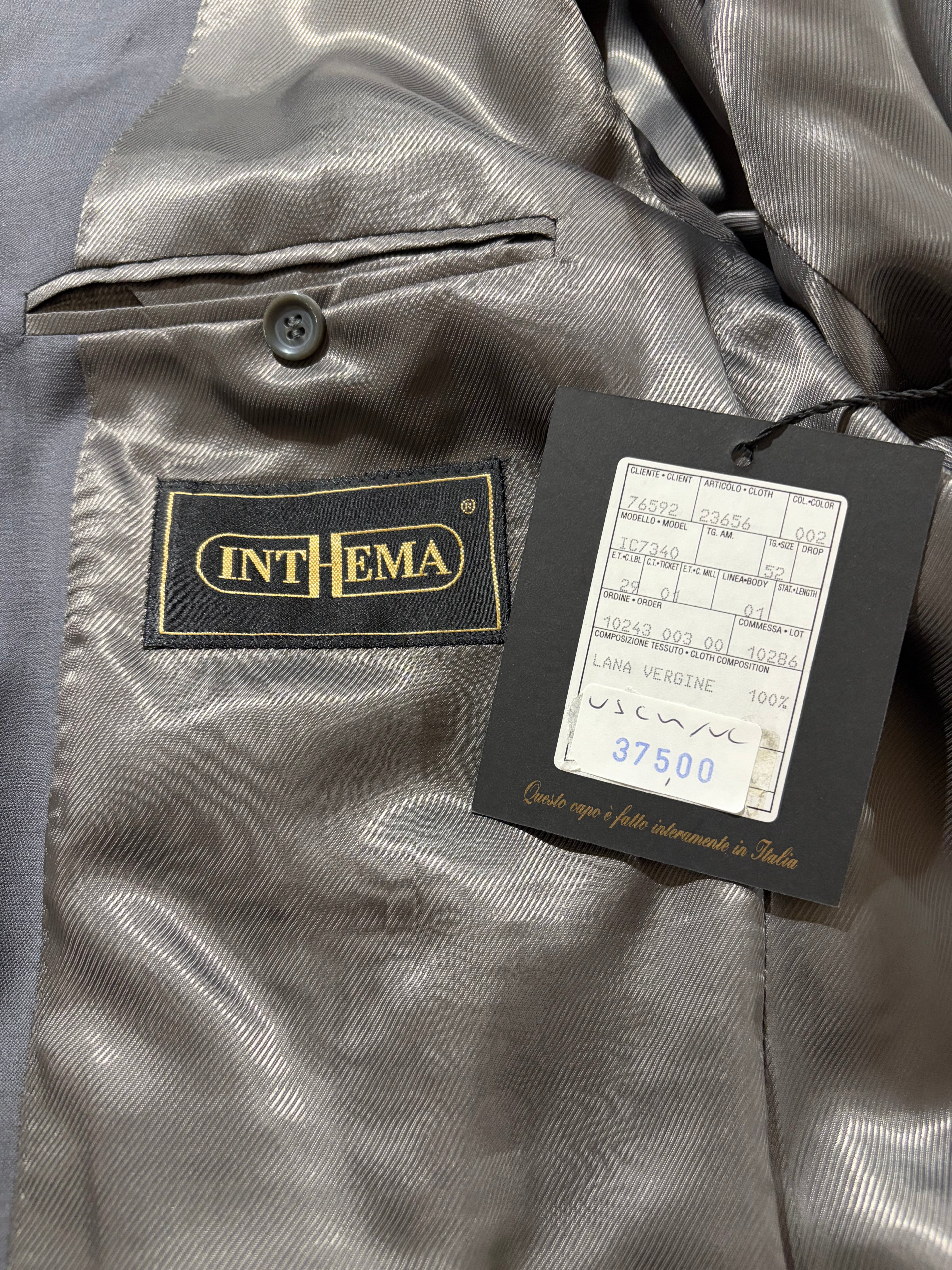 Completo Giacca e Pantalone elegante grigio con riga verticale | Inthema