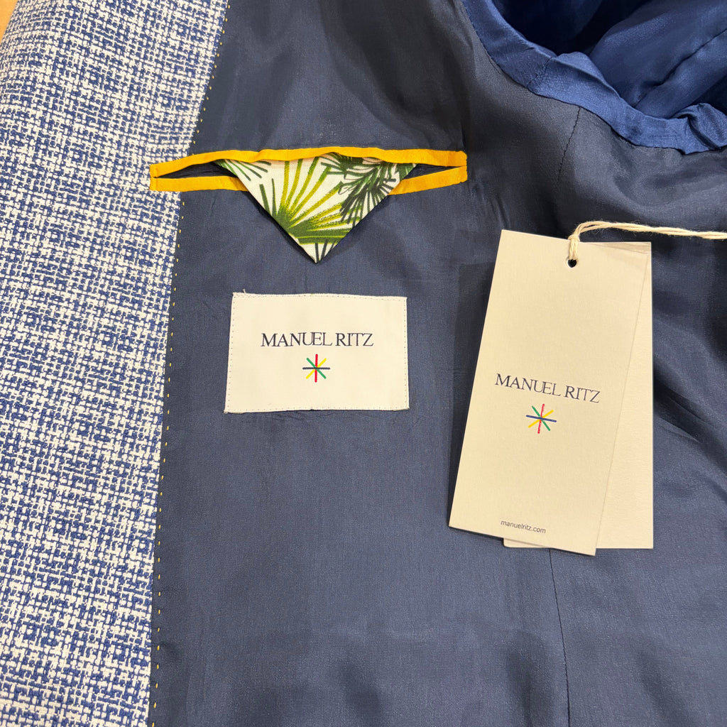 Giacca casual fantasia azzurra | Manuel Ritz