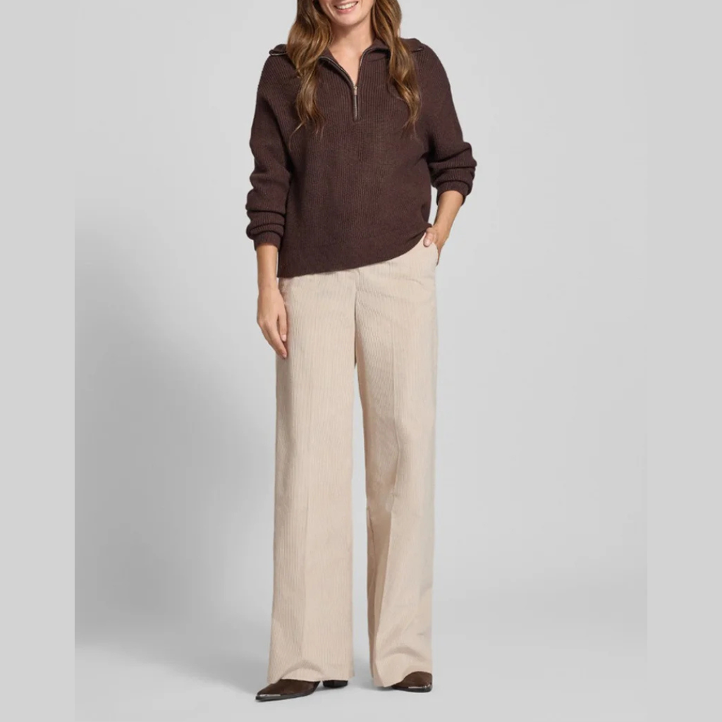Pantalone lungo in velluto beige | Marella